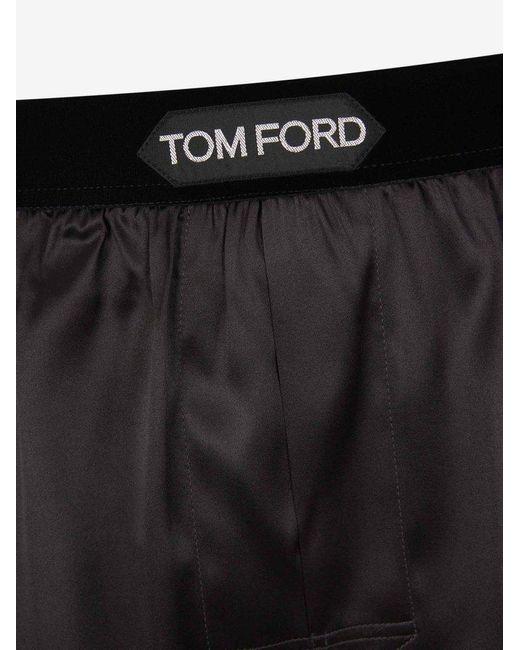 Tom Ford Gray Logo-waist Loose Fit Boxers for men