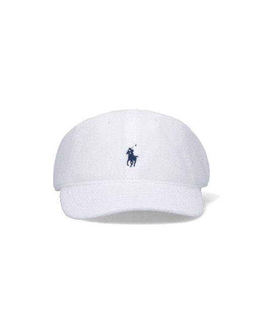 Polo Ralph Lauren White Logo Baseball Cap for men