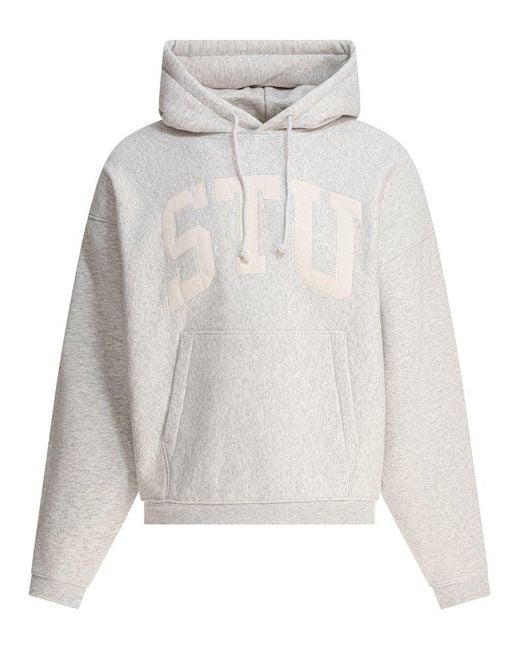 Stussy White Stu Applique Hood for men