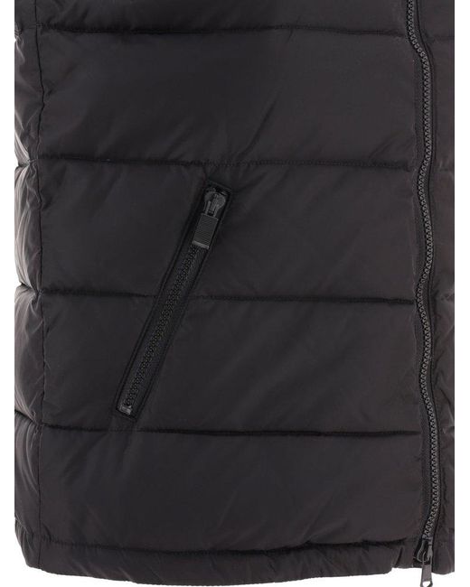 Aspesi Black Funnel-Neck Padded Gilet
