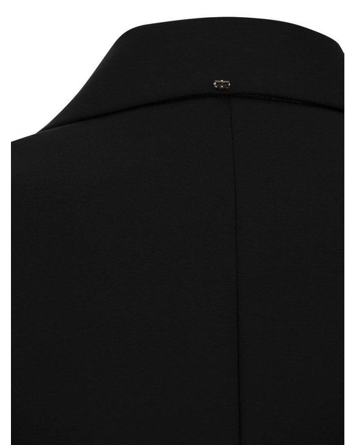 Sportmax Black Double-breasted Long-sleeved Jacket