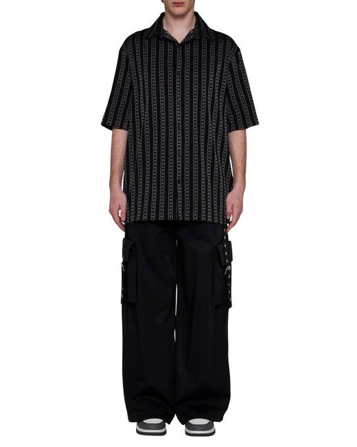 Off-White c/o Virgil Abloh Black Arrow Graphic-print Relaxed-fit Cotton-blend Shirt for men