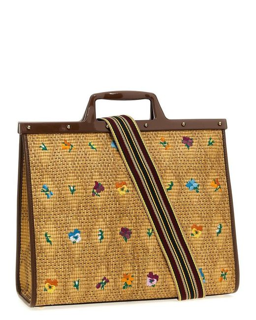 Etro Brown 'Love Trotter' Large Shopping Bag