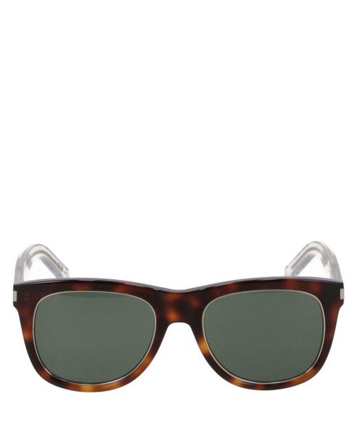 Saint Laurent Gray Sl 51 Square Frame Sunglasses