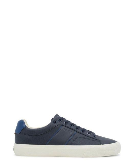 Boss Blue Aiden Lace-Up Trainers for men