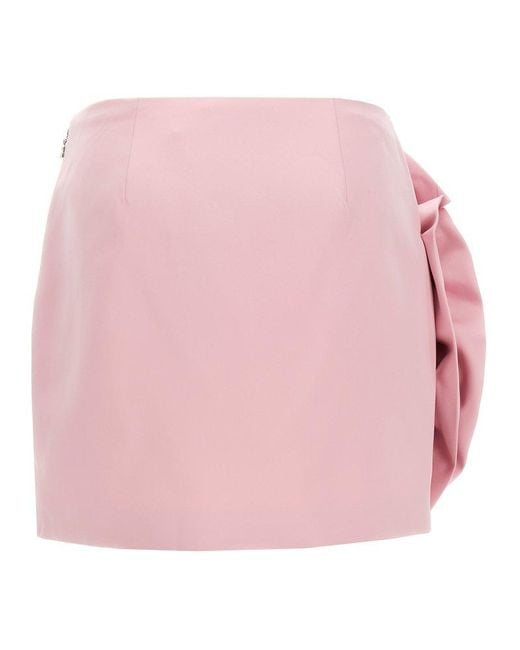 ROTATE BIRGER CHRISTENSEN Pink 'Satin Big Flower' Skirt