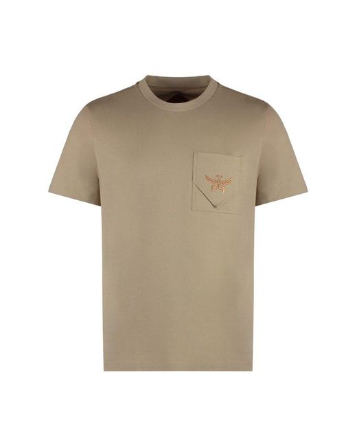 MCM Natural Cotton Crew-Neck T-Shirt for men