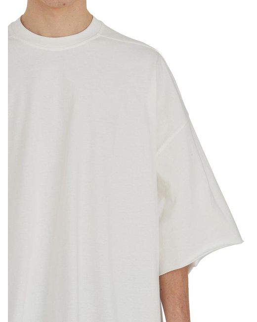 Rick Owens Gray Tommy Short Sleeved Crewneck T-shirt for men