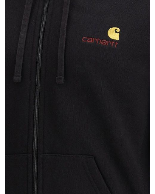 Carhartt Black Hooded American Script Jacket for men