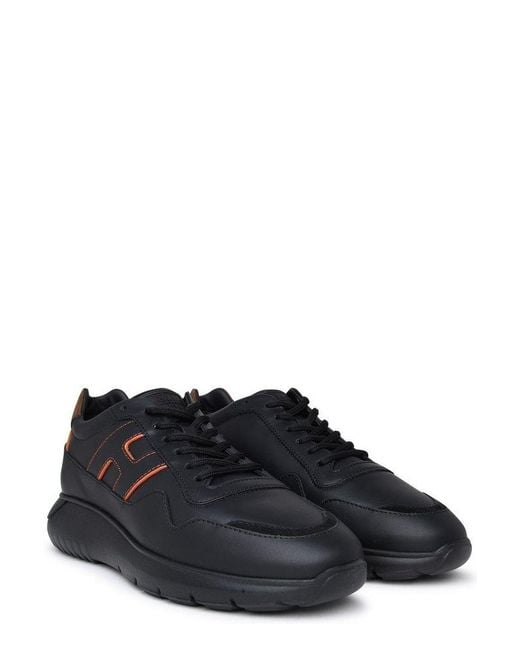Hogan Black Interactive3 Lace-up Sneakers for men
