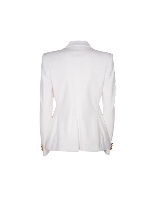 Tagliatore White Double-Breasted Pressed Crease Tailored Suit