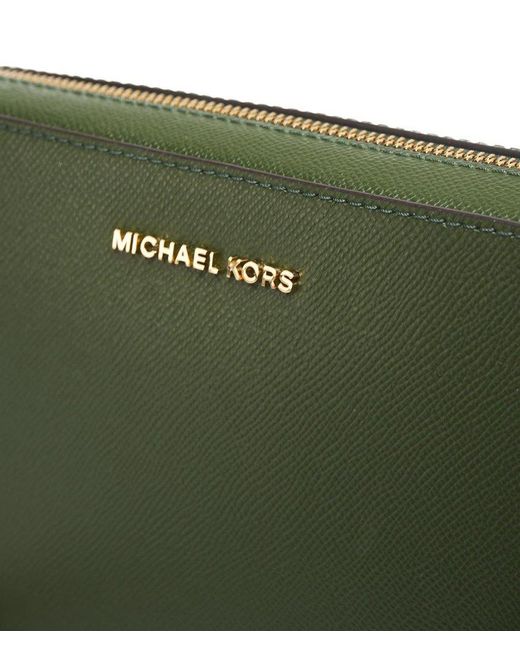 MICHAEL Michael Kors Green Jet Set East West Leather Crossbody Bag