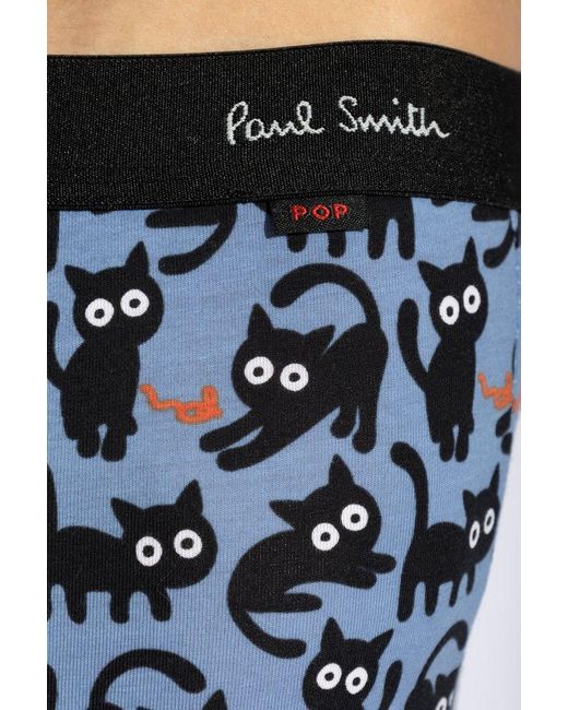 Paul Smith Blue Cotton Boxer Shorts, for men