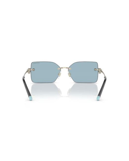 Tiffany & Co Blue Rectangle Frame Sunglasse