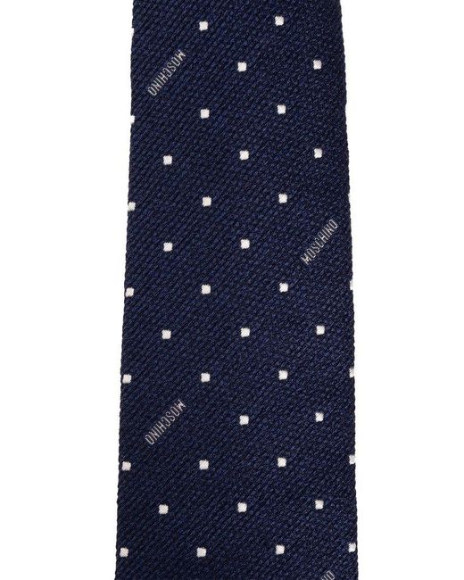 Moschino Blue Silk Tie, for men