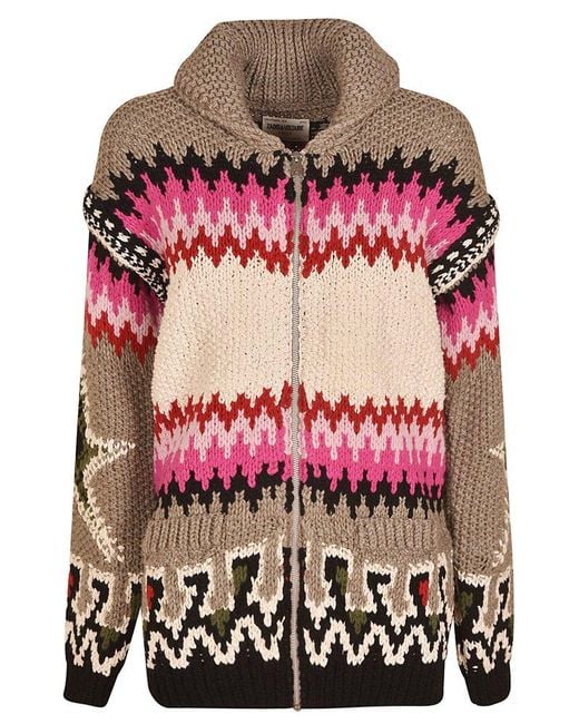 Zadig & Voltaire Multicolor Zelly Jaquard Zipped Cardigan