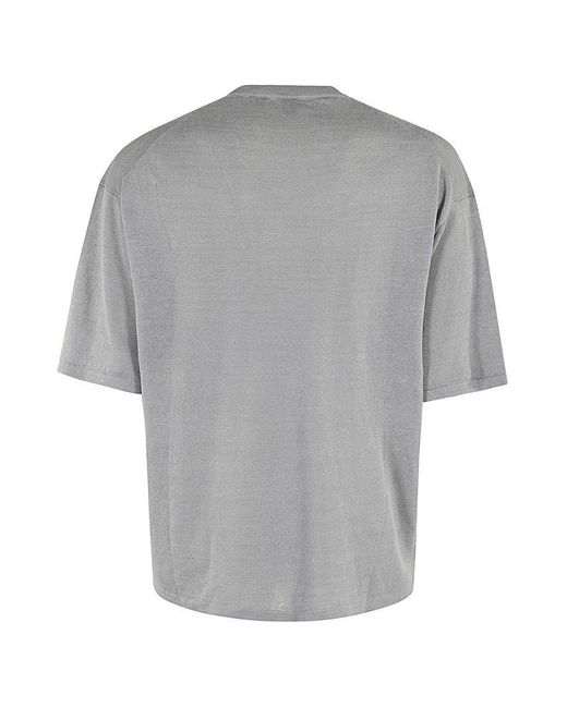 Roberto Collina Gray Short-sleeve Knit T-shirt for men