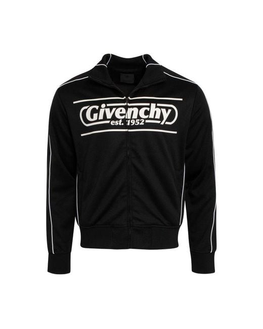 Givenchy Black Logo Printed Zipped Tracksuit for men