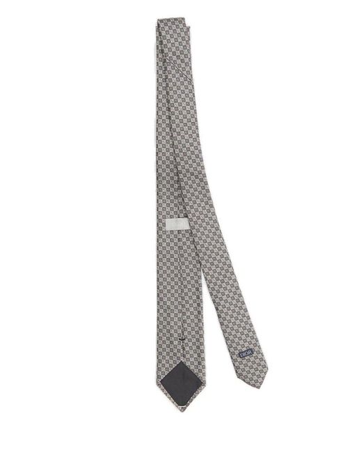 Dior White Logo Patch Tie for men