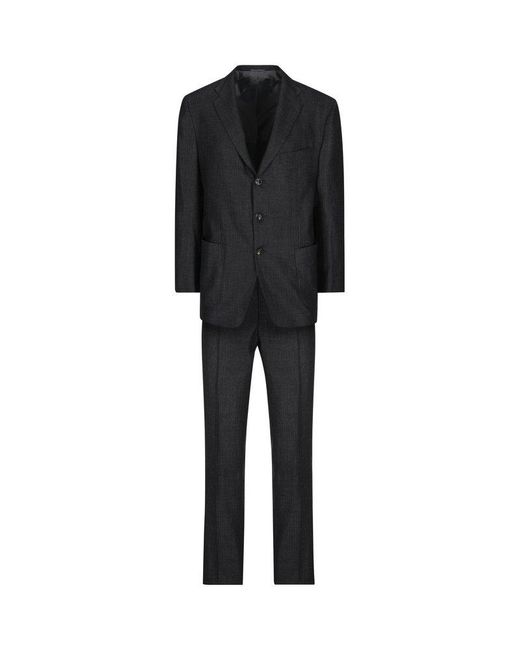 Kiton Black Two-piece Tailored Suit for men