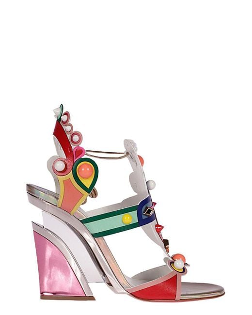 Christian louboutin multicolor sandals cheap