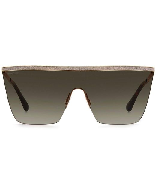 Jimmy Choo Black Leah Shield Frame Sunglasses