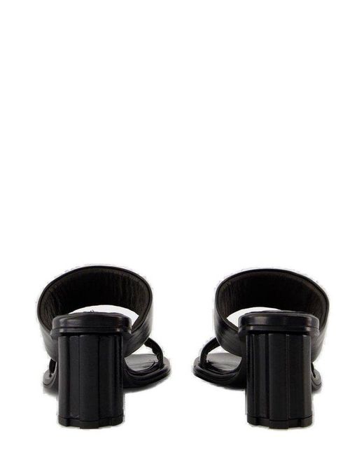 AMI Black Paris Double-Strap Slip-On Sandals