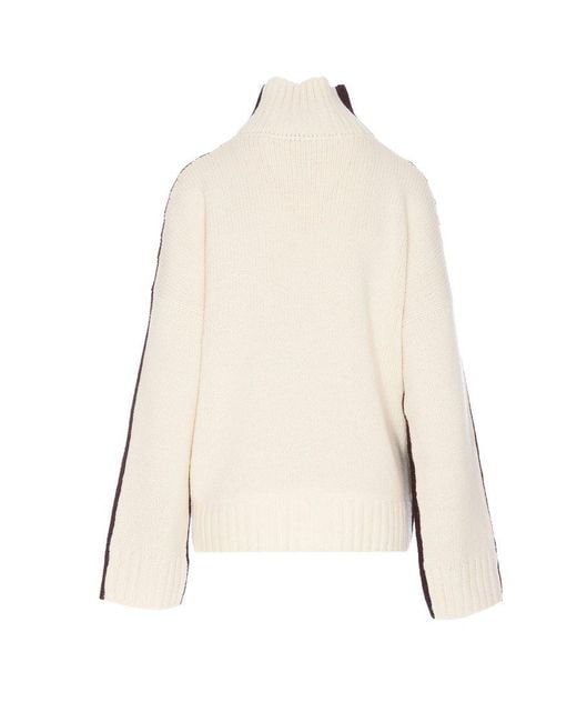 J.W. Anderson Purple Two-tone Knitted Jumper