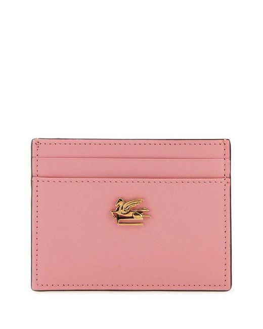 Etro Pink Leather Cardholder