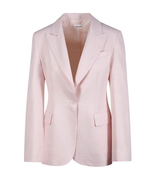P.A.R.O.S.H. Pink Single-breasted Tailored Blazer