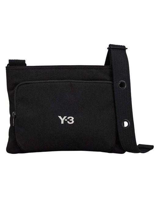 Y-3 Black Sacoche Zip-up Crossbody Bag