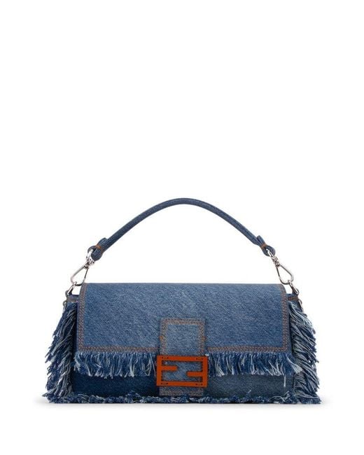 Fendi Blue Baguette Regular Bag for men