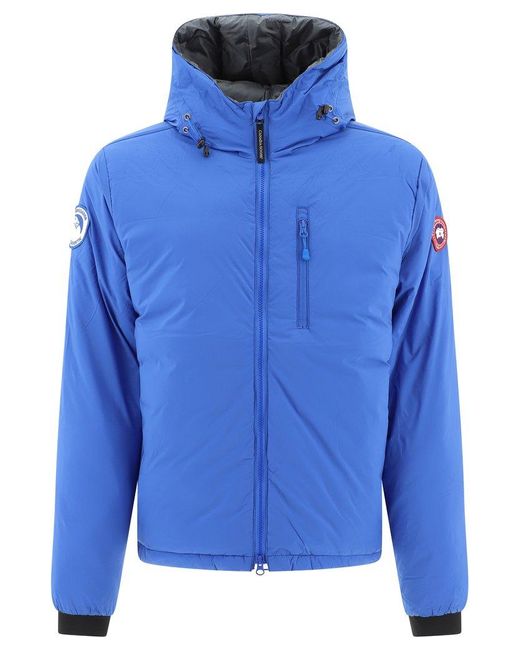 Canada Goose Lodge Hooded Down Jacket in Blue for Men Lyst