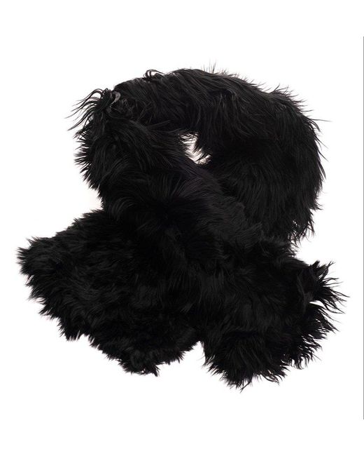 Saint Laurent Black Mufler Scarf