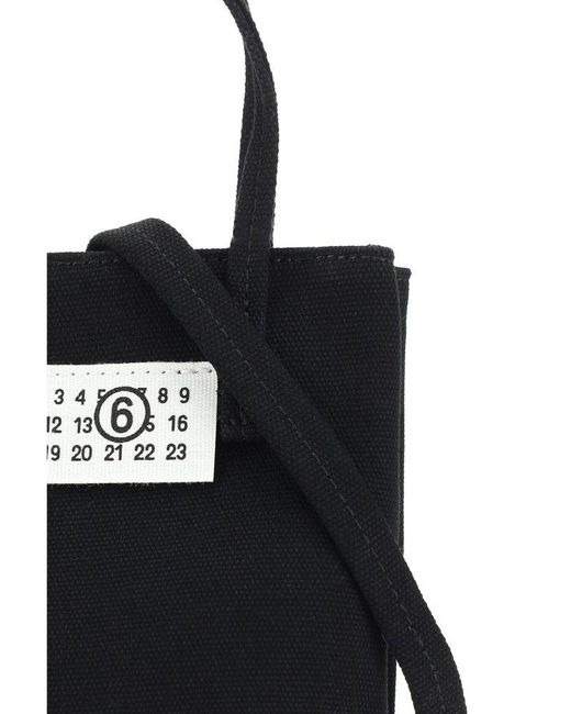 MM6 by Maison Martin Margiela Black Canvas Mini Tote Bag