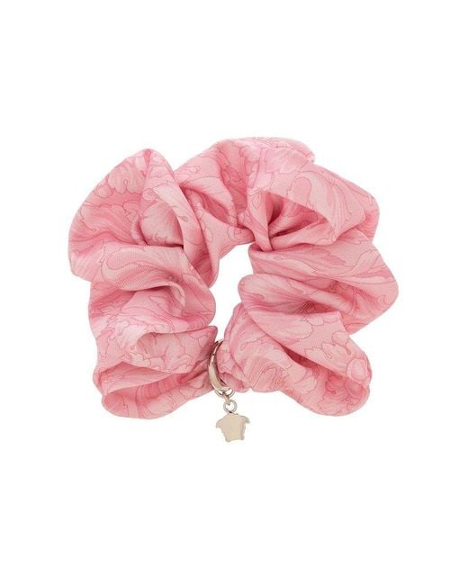 Versace Pink Patterned Scrunchie