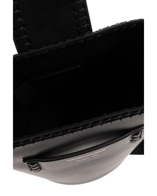 Emporio Armani Black Shoulder Bag With Logo,