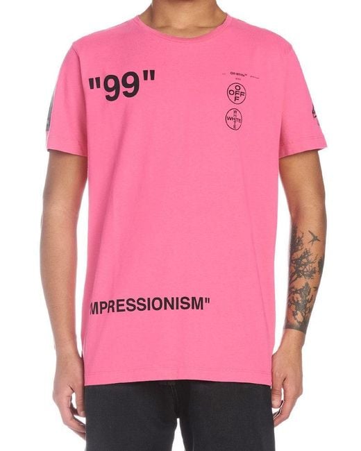 Off-White c/o Virgil Abloh Pink Boat Slim T-shirt for men