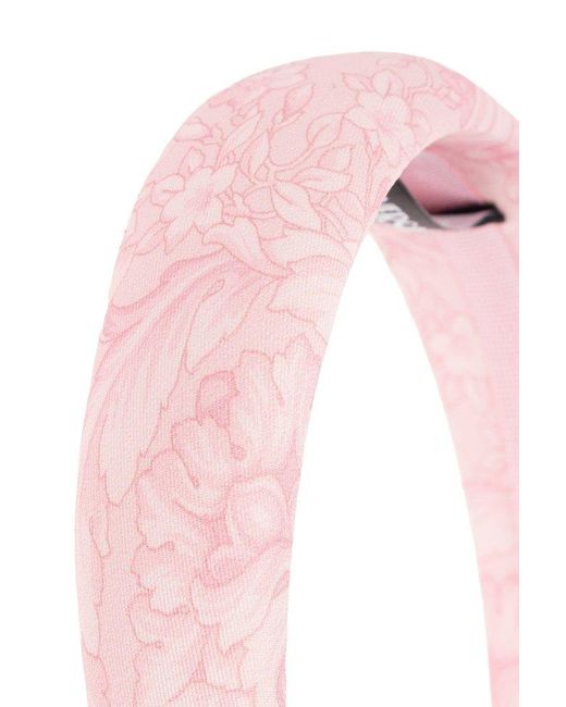 Versace Pink Patterned Headband,