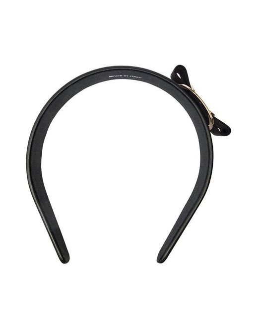 Ferragamo Black Bow-detailed Headband