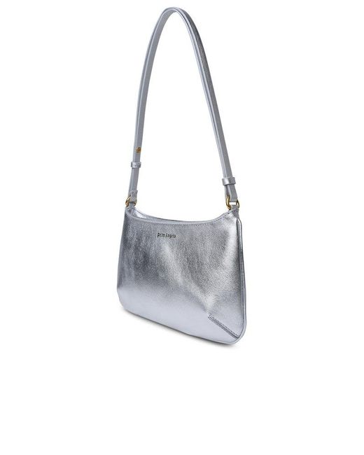Palm Angels White 'giorgina' Silver Leather Bag
