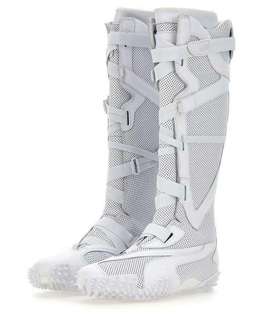 PUMA White Mostro Knee Boots