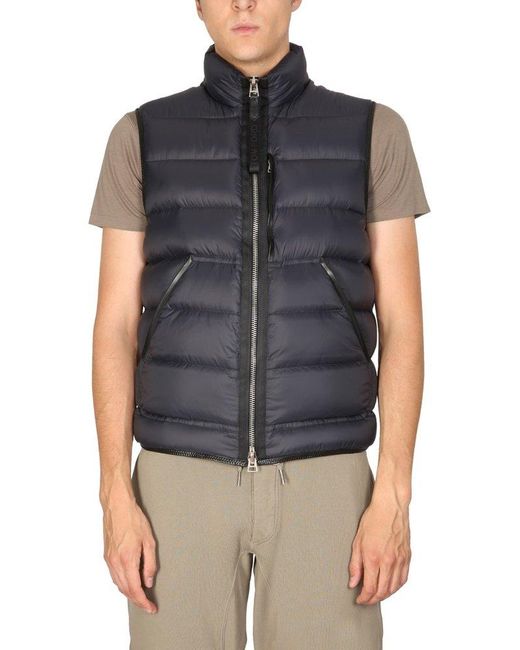 Tom Ford Synthetic Padded Zipped Down Gilet in Blue for Men | Lyst