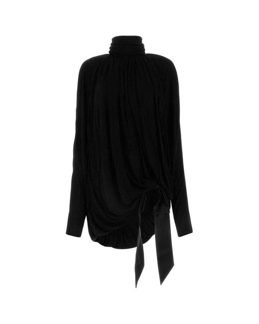 Saint Laurent Black Viscose Blouse for men