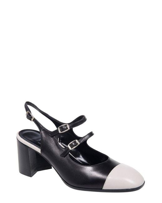 CAREL PARIS White Paris Papaya Colour-Block Slingback Pumps