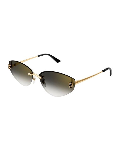 Cartier Brown Cat-eye Frame Sunglasses