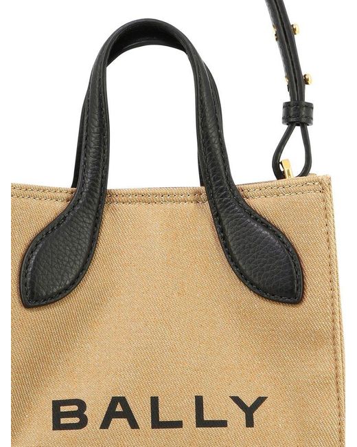 Bally Natural Bar Mini Keep On Tote Bag