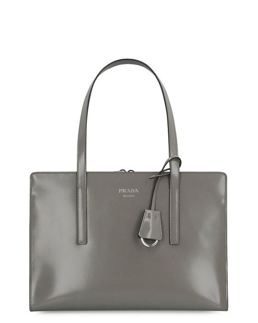 Prada Gray Re-edition 1995 Leather Bag