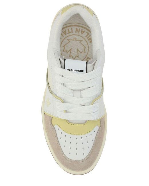 DSquared² White Spiker Logo Printed Low-top Sneakers