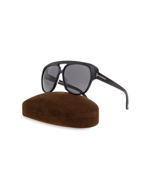 Tom Ford Gray Aviator Frame Sunglasses for men